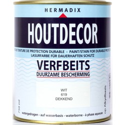 Houtdecor 619 wit 750 ml - Hermadix