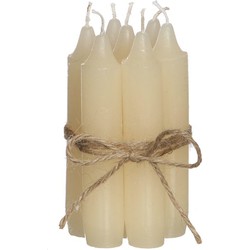 Diner kaarsen set 7 stuks H. 11 cm creme