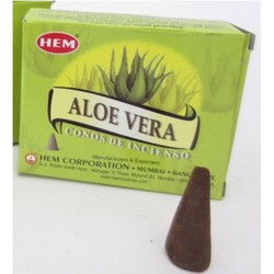 HEM Wierook kegeltjes Aloe Vera - 10x st - huisgeur - ontspannend - Wierookstokjes