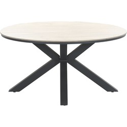 Edison tafel diameter148 carbon black/ light teak polyw - Garden Impressions