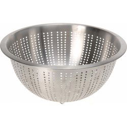 Keuken afgieten Vergiet - zilver - RVS - Dia 28 x H13 cm - Vergieten