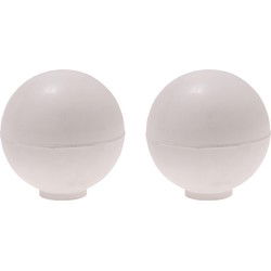 Protect-it Deurstopper/deurbuffer Golf - 2x - D35mm - rubber - wit - Deurstoppers