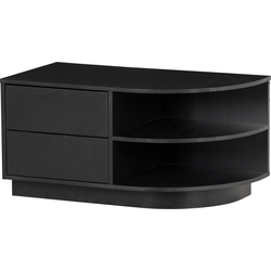 WOOOD Finca Tv Meubel Rond Rechts - Zwart - 40x78x40