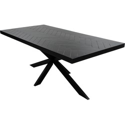 Kick eettafel Hugo - 180cm - Zwart