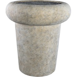 PTMD Megga Brown big brushed cement pot thick border ro