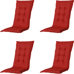 Madison - Kussen lage rug Basic red - 105x50 - Rood - 4 Stuks