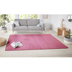 Laagpolig Effen Uni Vloerkleed - Nasty - Roze - 140x200 cm