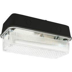 NOVA Buitenwandlamp / Portiekarmatuur Slagvast, Zwart, Waterdicht IP44, E27 Fitting