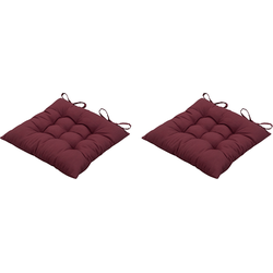 Madison - Zitkussen - Panama bordeaux - 46x46 - Rood - 2 Stuks