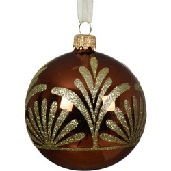 Kerstballen glas d8 cm espresso N