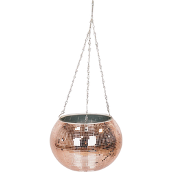 Hanging Plant Pot - Disco - Glass - Rose Gold - 20x20x20cm