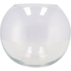 DK Design Bloemenvaas bol/rond model - transparant glas - D25 x H20 cm - Vazen