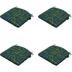 Madison -  Zitkussen Joah green - Ca. 46x48 cm - Set van 4