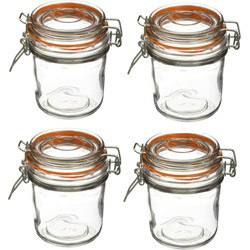 Set van 24x weckpotjes/voorraadpotjes 0,33L glas met beugelsluiting - Voorraadpot