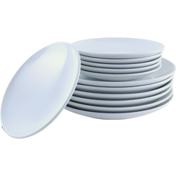 OTIX Serviesset - 12-delig - Bordenset - 6-persoons - Ontbijtborden - Dinerborden - Wit - Porselein - BIRCH