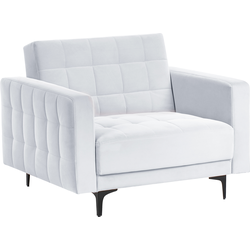 Beliani ABERDEEN - Fauteuil-Grijs-Fluweel