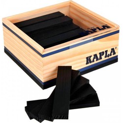 Kapla Kapla  houten bouwplankjes 40 zwart in kistje