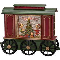 LED kerstlantaarn treinwagon met kinderen