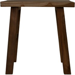 HSM Collection-Rechthoekige Kruk-45x29x45-Naturel-Teak