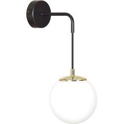 Landelijke wandlamp Ognis Zwart