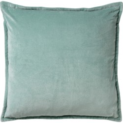 Dutch Decor CAITH - Kussenhoes 50x50 cm - 100% katoen velvet - Jadeite - lichtgroen - Dutch Decor