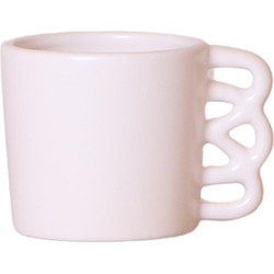 Kolibri Home | Happy Mug bloempot - witte keramieken sierpot - Ø6cm