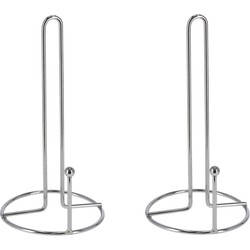 2x stuks keukenrolhouders metaal 28.5 cm - Keukenrolhouders