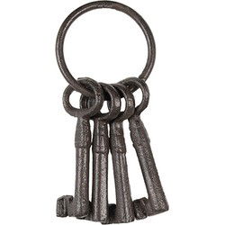Clayre & Eef Decoratie Sleutelbos 6x3x13 cm Bruin Metaal