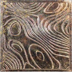 PTMD Wandpaneel Connolly - 90x2x90 cm - Hout - Groen