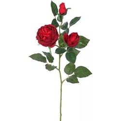 Engelse Roos Tak Rood 64 cm kunstplant - Buitengewoon de Boet