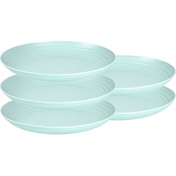 Set van 10x stuks rond kunststof borden groen 25 cm - Dinerborden