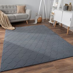 Laagpolig Vloerkleed Lely - Barok - Antraciet - 160x220 cm