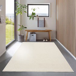 Effen vloerkleed - Ravenna crème - 200 X 290 CM