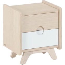 Kave Home - Nunila nachtkastje in essenhout 40 x 46 cm FSC 100%