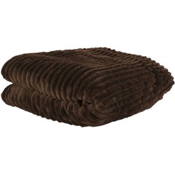 Present Time - Deken Big Ribbed Velvet - Chocoladebruin