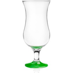 Glasmark Cocktail glazen - 6x - 420 ml - groen - glas - pina colada glazen - Cocktailglazen