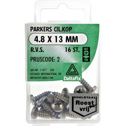 Parkers ck 4,8xx13mm rvs 16st