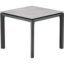 Domingo tafel -  90x90 cm - carbon black - Centostone sicilian grey