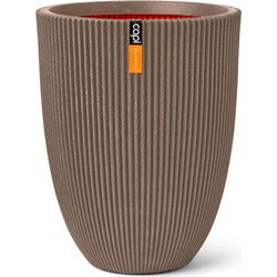 Vaas elegant laag Groove NL 46x58 ivoor bloempot