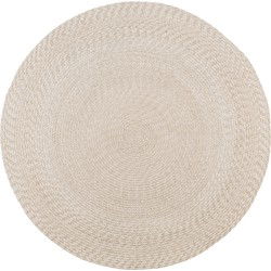Vloerkleed Ø140cm - Buitenkleed - Zand - Vloerkleed Menorca