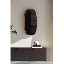 Housecraft Living Nyko Spiegel/ Wandspiegel Hout Bruin 80x40 cm (M) Bruin