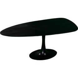 Eettafel Kiezelvorm - Zwart 200cm - O-Poot - Tafel Owen