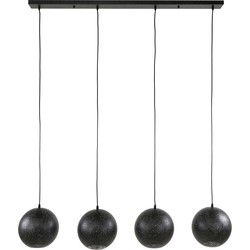 Hanglamp 4-Lichts Lichts - Metaal Zwart - 130x25x150cm