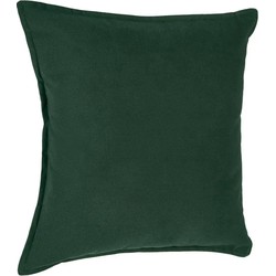 Atmosphera Bank/sierkussens huiskamer Sophia - 45 x 45 cm - donkergroen - polyester - met rits - Sierkussens