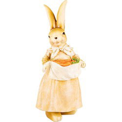 Clayre & Eef Decoratie Beeld Konijn 26 cm Bruin Kunststof