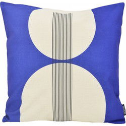 Sierkussen Royal Blue Abstract | 45 x 45 cm | Katoen/Linnen
