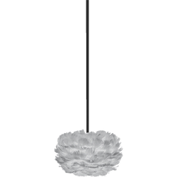 Eos Micro hanglamp light grey - met koordset zwart - Ø 22 cm