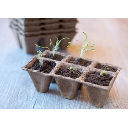 2 stuks - Turfpottrays H5x5x5cm set a 10 trays van 6 stuks