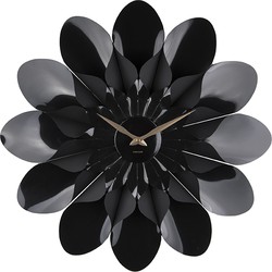 Karlsson - Wandklok Flower - Zwart- Ø60cm