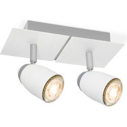 Home sweet home LED opbouwspot Gina 2 lichts ↔ 23,5 cm - wit